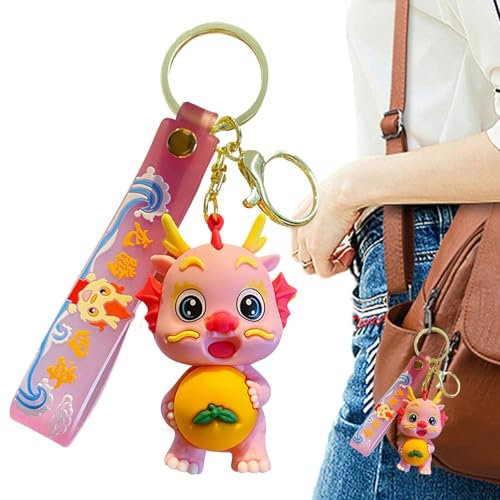 Shitafe Sternzeichen Drache Schlüsselanhänger,2024 Chinesischer Drache Schlüsselanhänger | Chinesischer Sternzeichen-Drachen-Schlüsselanhänger | Drachen-Anhänger-Schlüsselanhänger, Cartoon 2024