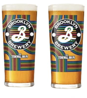 Laurie's Pub and Bar Accessories The Stonewall Inn IPA Pint Glass Set of 2