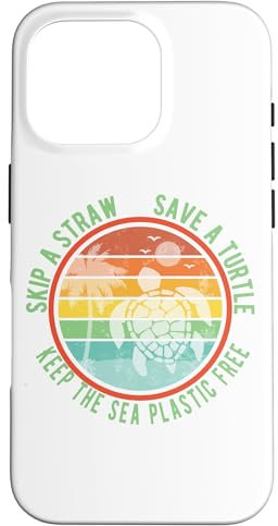 Hülle für iPhone 16 Pro Überspringen Sie einen Strohhalm. Save A Turtle