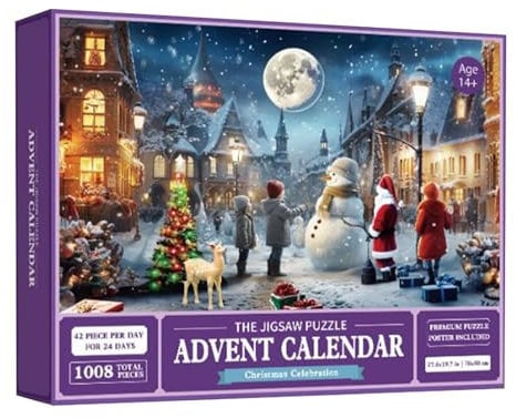 Ravensburge Weihnachtspuzzles, Weihnachtspuzzles 2024, 29 x 22 Zoll Weihnachtsmann Puzzlespiel 1000 Teile für Erwachsene, Weihnachtsmann-Haus der Puzzles Familienspiel, für Heimdekoration