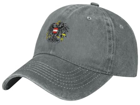 Damen Herren Baseball Kappe Mütze Österreichischer Bundesadler Baseballmütze Verstellbar Baseboard Baseballkappe Vintage Baseball Kappen Für Sport Draussen Reisen
