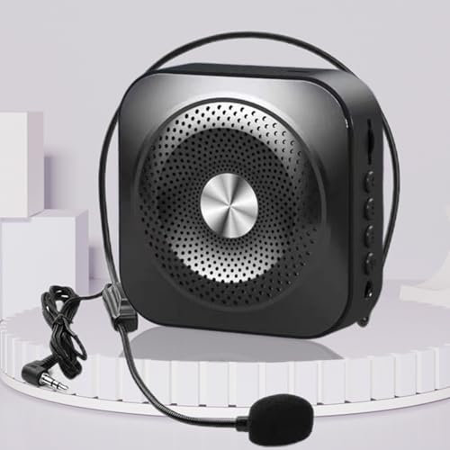 bangminda 2000mAh Amplificatore Vocale Portatile Ricaricabile con Microfono Cablato Microfono Personale Insegnanti Altoparlante Guide Mini Amplificatore di Voce per Turistiche Allenatori (Nero)