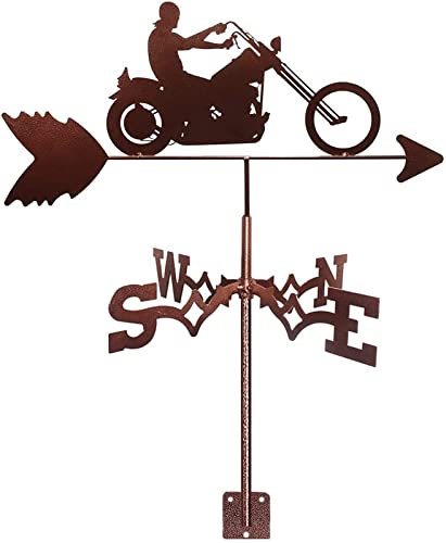 Wetterfahne Metall Motorrad Form Wetterfahne Edelstahl Traktor Flügel Retro Indikator - Geschenk für Zuhause
