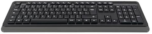INOVU BW10 (AZERTY, Français) - Clavier PC USB - Usage bureautique/multimédia - Résiste aux éclaboussures - Filaire - Touches multimédia - Confort de Frappe - Noir