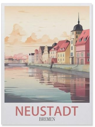Erwachsene Kinder Puzzles 1000 Teile Puzzle，Neustadt, Bremen，einfaches Puzzle Spiel Rolle Puzzle Bildung Spielzeug Spiel Familie Dekoration（75x50cm）-DN49
