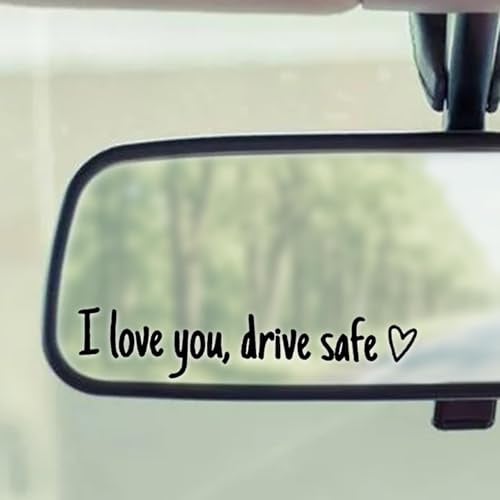 3 Stück Aufkleber I Love You Drive Safe, Auto Aufkleber Spiegel Außen | Ich Liebe Dich,11 X 2 cm Vinyl-Aufkleber Wasserdichter Für Autospiegel, Ausgefallene Autozubehörteile