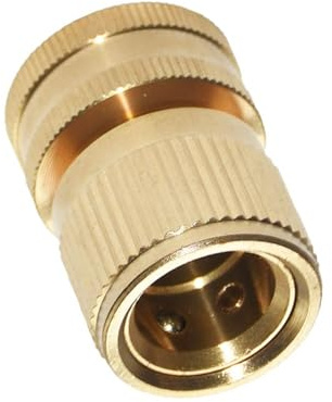 Raccord rapide for tuyau en laiton 3/4 mâle/femelle, for jardin, lavage de voiture, pistolet à eau, robinet, connecteur d'irrigation, adaptateur en cuivre(Yellow)