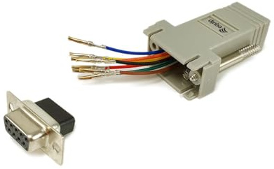 Adapter DB9 Serial-RJ45 Bu/ Bu 8Pin grau Polybeutel