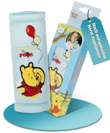 HiTS4KiDS Gurtpolster Winnie Pooh – Komfort & Sicherheit für alle Sicherheitsgurte – Verhindert Reiben & Scheuern – Angenehmes Tragegefühl – Gurtpolster Kinder