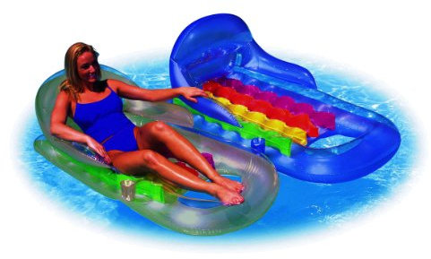 King Kool Pool Lounger (Set of 2) Color: Blue & Silver by Intex