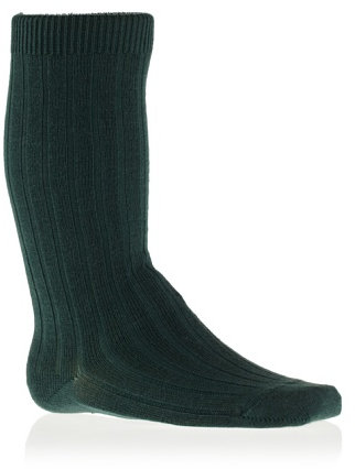 Calcetines canalé Cóndor altos (8, Verde Botella)