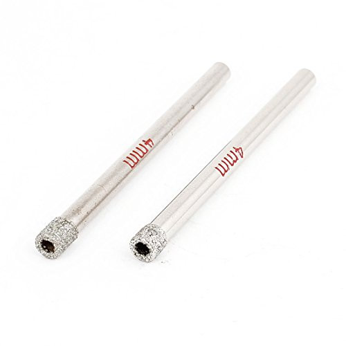 sourcingmap 2pcs Trépan Diamant Foret Scie Cloche pour Verre Carrelage Céramique 4 mm