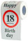 Papier toilette d'anniversaire drôle Papier toilette Décoration d'anniversaire Articles cadeaux (18e anniversaire)
