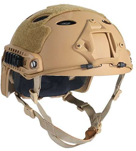 OneTigris PJ Casque Tactique à Structure légère pour Paintball Airsoft, Kaki, Kopfumfang: 56cm -60cm (22 - 23,6)