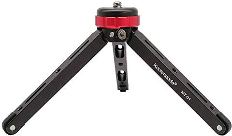 Koolehaoda Mini Trípode portátil de Trípode de Mesa de Aluminio CNC con Montaje de Tornillo de 1/4 y 3/8 para Cámaras, Videocámaras, Estabilizadores de cardán, Carga útil máxima de 30 kg