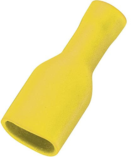 TRU Components Kabelschuh Clip 6,4 mm x 0,8 mm FDFD5.5-250 180° vollisoliert, Gelb, 50 Stück