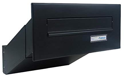 D-042 Anthrazit (RAL 7016) Mauerdurchwurf Briefkasten mit Namensschild (Tiefe: 35-50 cm) - LETTERBOX24.de