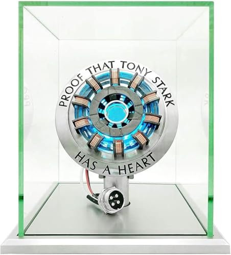Lonyiabbi Arc Reactor MK2-1:1 Scale, DIY USB, LED Light, Vibration Sensor, No Assembly, Display Case Included Toy