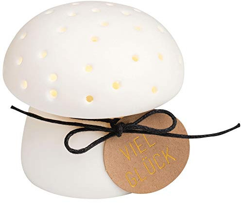 Räder LED Lichtbotschaft Viel Glück Pilz D.5,5cm, H.5,5cm