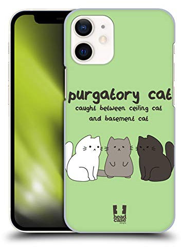 Head Case Designs Purgatory Cat Ceiling Cat Vs Basement Cat Harte Rueckseiten Handyhülle Hülle Huelle kompatibel mit Apple iPhone 12 Mini
