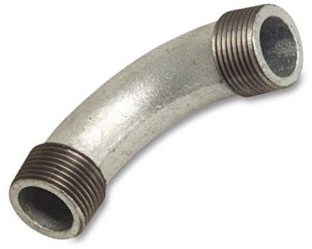 Gewindefitting Temperguss Bogen 90° 2 AG x 2 AG