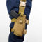 YOCOOL Pistolenholster Waffenholster Oberschenkelholster taktisch MOLLE rechts mit Magazintasche, Geeignet für Jagdschießen, Airsoft, Militärspiele, Paintball, Training oder Cosplay, Khaki Rechts