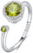 Qings Peridot Ring aus 925er Sterling Silber, August Ring Geburtsstein Offene Ringe für Frauen Mädchen
