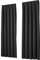 heimtexland Vorhang Blickdicht Thermovorhang Verdunklungsvorhänge 2er Set Kräuselband Deko Gardine isolierend Kälteschutz Sonnenschutz Schalldämmung Blackout Typ139 Schwarz HxB 145x135 cm
