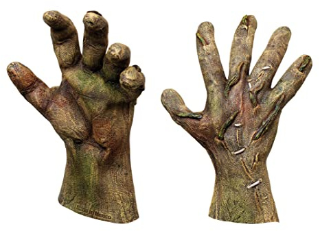 Ghoulish Productions - Vogelscheuchenhände, Linie Hands & Feet, widerstandsfähiges Latex-Kostüm, handbemalt, Halloween, Karnevalsumzug, Kostümparty, Einheitsgröße für Erwachsene.