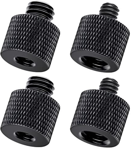 VOCIBO® Gewindeadapter 4 Stück 3/8“ auf 1/4“ & 1/4“ auf 3/8“, Stativ Adapter Aus Aluminiumlegierung, 3/8 auf 1/4 Adapter für Lautsprecher Stative Lampenstative Kamerastative Mikrofonstativ