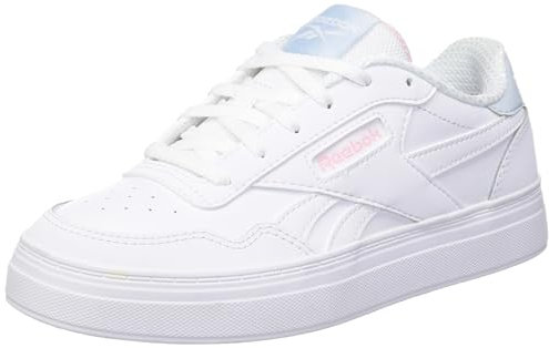Reebok Femme Court Advance Bold Basket, Chaussure Blanche Rose Brillant Cerise, 36 EU