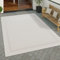 Paco Home Outdoor Teppich wetterfest & pflegeleicht Flachgewebe in Sisal-Optik mit Bordüre UV-beständig Modern für Balkon, Terrasse, Garten, Wohnzimmer, Grösse:80x250 cm, Farbe:Weiß