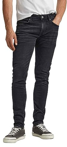 Pepe Jeans Herren Finsbury Jeans, Schwarz (Denim-xv1), 33W / 30L EU