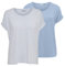 ONLY Tshirt Damen Bluse Top ONLMOSTER 2er Pack Regular Fit Rundhals Basic Kurzarm Shirt Streifen, Größe:M, Farbe:Cashmere Blue w/cd Stripes