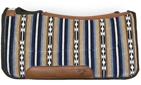 Diamond Wool Contoured Felt Ranch Western Saddle Pad for Horses 32x32-1 Thickness, Cascade