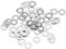 sourcing map M5 304 Stainless Steel Flat Washers, 50pcs 5x10x0.5mm Ultra Thin Flat Spacers for Screw Bolt, Electronic Repair, Automotive