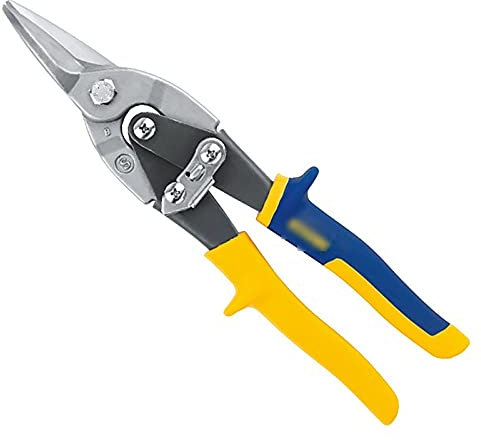 OMKMNOE Blechschere, Set Blechschere mit weniger Aufwand zum Schneiden von Blechen, Aluminium, Leder, Drahtgeflecht, Kunststoff, Kupfer und Kunststoffplatten, Rot
