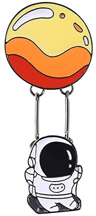 Astronaut Creative Paint Planet Shape Badge Cartoon Moon Alloy Brosche Brosche Brosche Brautstrauß