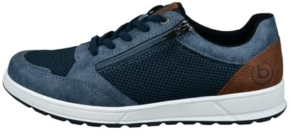 bugatti Uomo Sneaker Casual con Cerniera, Suola Resistente, Blu Scuro, 44 EU