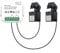 Oniissy 1- oder 2-Phasen-Smart-Home-Energiemonitor Echtzeit-Stromüberwachungszähler | ZigBee Energy KWH Meter Power Clamp Stromwandler Solar-/Netzmessung (Monitor mit 80A-Sensoren)(2 Channel)