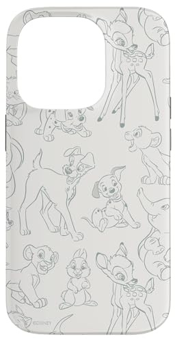 Disney Classic Figuren Simba Dumbo Bambi, Alloverprint Hülle für iPhone 14 Pro