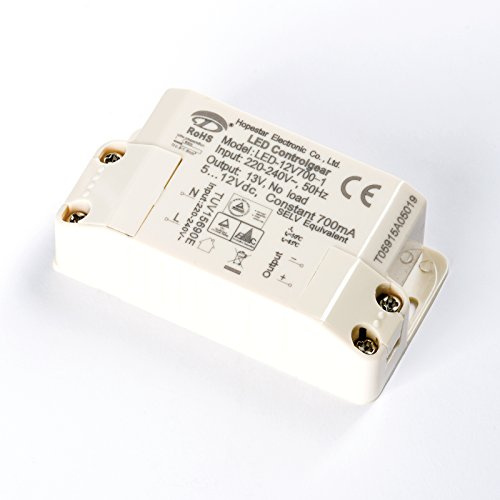 ORION LIGHTSTYLE LED Mini Driver Hopestar LED-12V700-1 8 Watt 700mA 5-12 Volt Elektronischer Transformator Power Supply Treiber Weiß