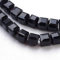 40stk Böhmische Kristallperlen 4mm, Tschechische Perlen Glasschliffperlen Glasperlen, Würfel, CZ Beads (Schwarz)