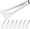 Homgaty Küchenzange Set, 8 Stück 7 Zoll Edelstahl Servierzange Gebäckzange Zuckerzange Eiszange Eiswürfelzange Salatzange Süßigkeiten Zange für Hochzeit Party BBQ Grill Picknick Buffet
