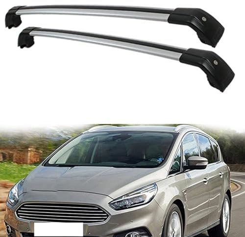 Dachträger-Querstangen Dachträger,Dachrelings, Relingträger, Dachgepäckträger für Ford S-MAX 2015-2020 Dachträger aus Aluminium 2 Stücke,C