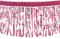 QUARKZMAN 10 Yards Pailletten Fransen Bordüre 6.3 Breit Quaste Fransen Nähen Bordüre Band Polyester für Heimwerker Basteln Nähen Vorhang Kissen Kleid Kleidung Verzierung Rose Rot