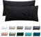 Nesture Kissenbezug 40 x 60 2er Set - kopfkissenbezug 40x60 cm Schwarz, 100% Mikrofaser kissenbezüge mit Reißverschluss, Weich und Bügelfrei