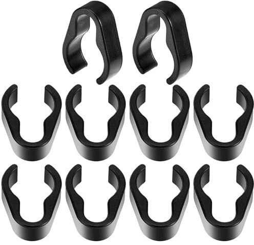 Mic Cable Clips,10Pcs Microphone Boompole Cable Clip,Sturdy Boom Pole Cable Clips Clamp Plastic Mount for Studio Accessories
