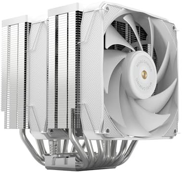 Mars Gaming MCPU-XU9, Disipador CPU Doble Torre, TDP 400W, 2X Ventiladores de Aspas Híbridas y Rodamiento FDB de Cobre Hiperbalanceado, 9 Heatpipes Tecnología BPH Ultra, Multisocket Universal, Blanco