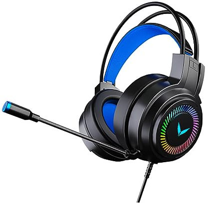 Gadpiparty Gaming-Headset Mit Rauschunterdrückung Und Mikrofon Kabelanschluss -Kanal-Surround-Sound Für Pc Flexibles Mikrofon Für Klare Kommunikation